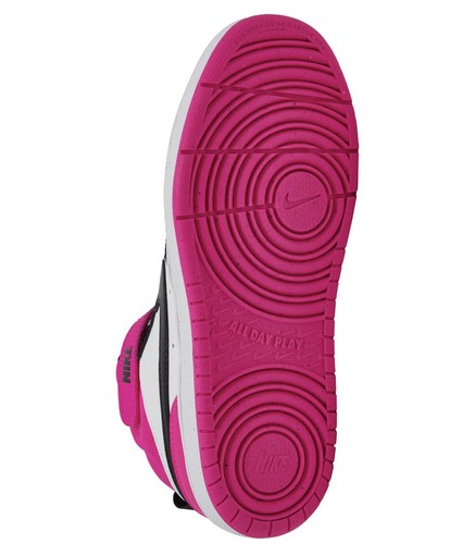 Nike weiß schwarz und pink Turnschuhe mittelhoch Freizeit mit Streifen Größe 6 Jahre neu ohne Karton - Bild 6 von 7