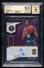 2019-20 Donruss Elite Pen Pals Purple 23/25 Bol Bol BGS 9.5 GEM MINT Auto 1v3