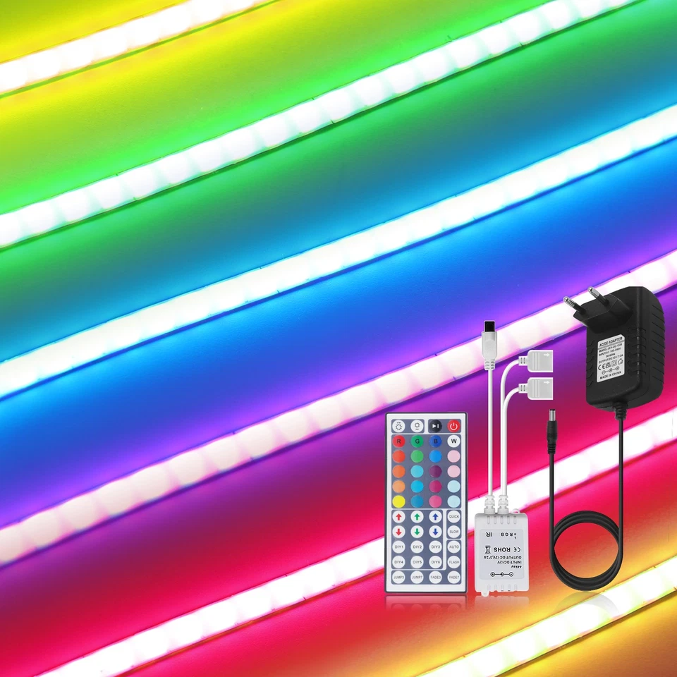 LED COB Streifen Dimmbar 12V 24V RGB Band Stripe keine Lichtpunkte WIFI Alexa - Bild 4 von 4