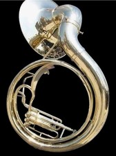 SOUSAPHONE BIG 25" BELL SIZE OF PURE BRASS IN GOLD POLISH FREE CASES FREE SHIP