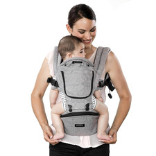 Baby Carrier with Hip Seat, Ergonomic Infant Carrier Newborn to Toddler, Lumbar