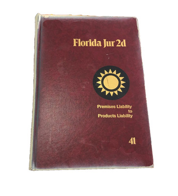 Florida Jur 2d Premises Liability to Products Liability 41 Vintage 1983 Preowned