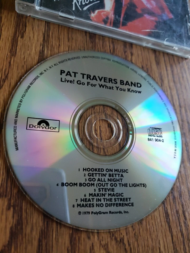 Pat Travers Band - Live! Go For What You Know Cd 1979 Polygram Records VG/VG+ Foto 3 de 4