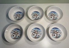 Set Of 6-Villeroy & Boch Naif Christmas Luxembourg 5.25” Soup Salad Cereal Bowls