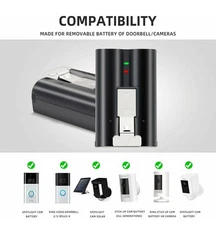 Ring Rechargeable Lithium-Ion V4, Ring-Doorbell-Camera 1/2/3/4 3.65V 6040mAh