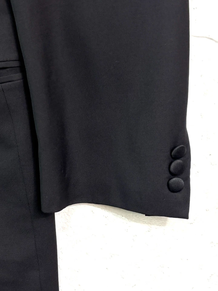 Chaqueta Esmoquin Negra De Colección Años 90 Ermenegildo Zegna 48 38S Formal Esmoquin Noche Blazer Foto 2 de 4