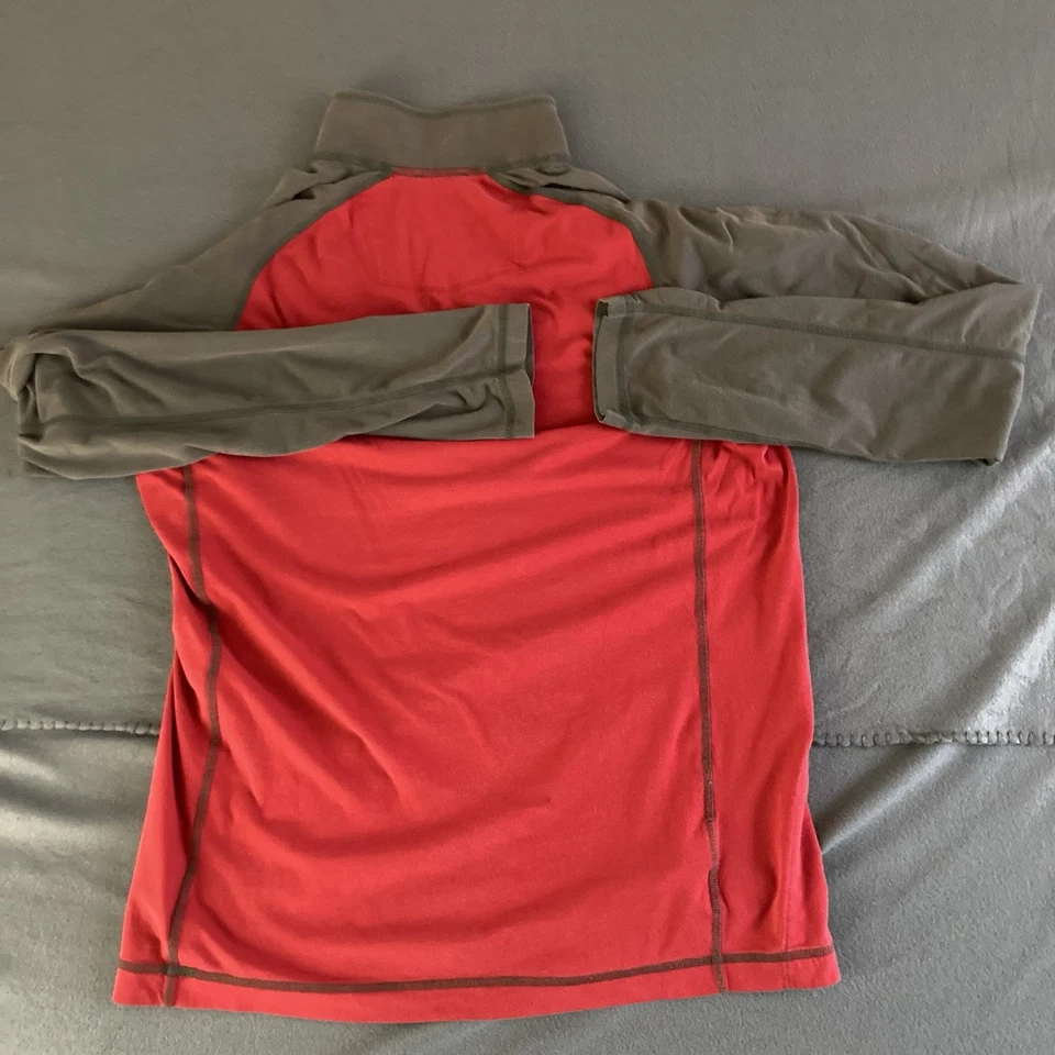 Eddie Bauer Travex Pullover Men's Tall Large Red/Gray FreeDry 1/4 Zip Active Fit - Image 3 of 4