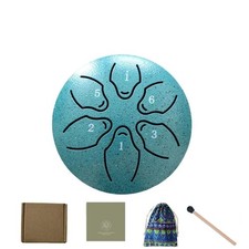 Tongue Rain Drum For Outside Garden Steel Drum Rain Chime Handpan Drum 6 Note US