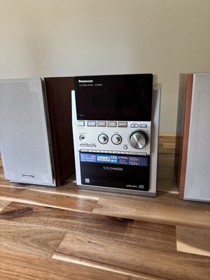 Panasonic SA-PM53 Bookshelf Stereo System 5 CD Player Tape AM/FM