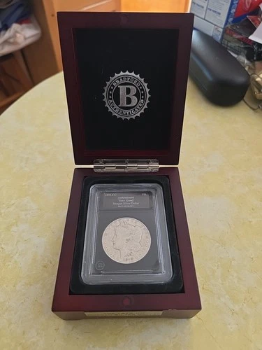 1878cc Morgan Silver Dollar Bradford Exchang  VERY GOOD GRADE Case And COA & PR