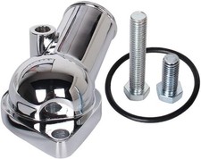 21 Chrome Thermostat Housing For Chevy V8 350 454 - Installation Kit Included