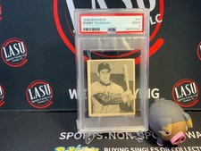 1948 Bowman Bobby Thomson rookie baseball card, graded PSA 2 GOOD #47 in set. rookie card picture