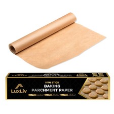 30cm x 50m Unbleached Brown Parchment Paper Roll NonStick Oven Air Fryer Safe