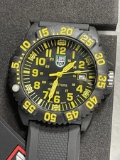 LUMINOX G SEA LION CARBONOX MEN'S BLACK/YELLOW DIAL 44MM WATCH X2.2055