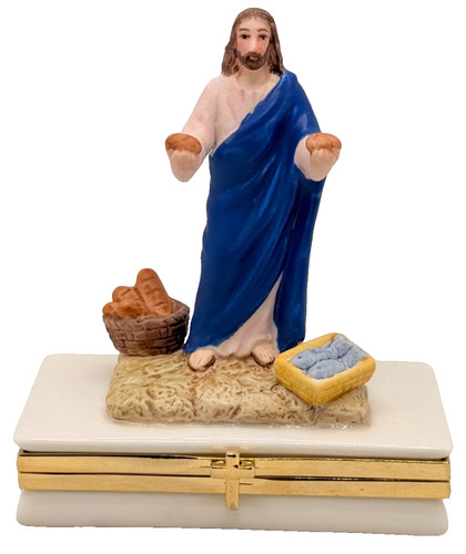 The Life of Christ Limoges Trinket Box Collection "Feeding the Multitude" Lmtd