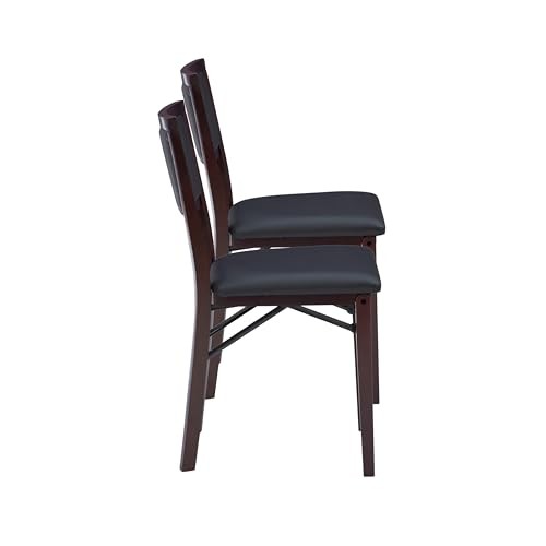 Set Di 2 Sedie Pieghevoli Slim Tortora Opaca Struttura Grigia Per