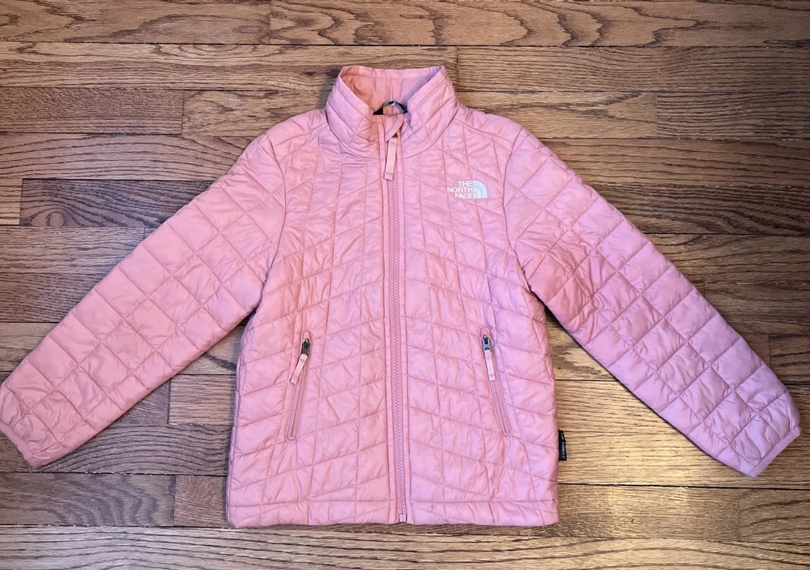 The NorthFace Youth Kids Thermoball ECO Lightweight Jacket, Sz XS/6 Pink Quilted