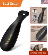 Elegant 7.5'' Metal Shoehorn for Men, Women, and Kids Durable Travel Accessory