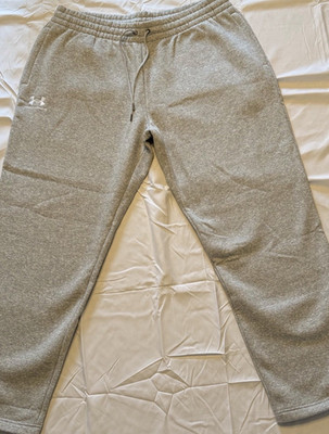 Under Armour UA Icon Fleece Pant 2XL Gray Men's Sweatpants Loose Fit Drawstring