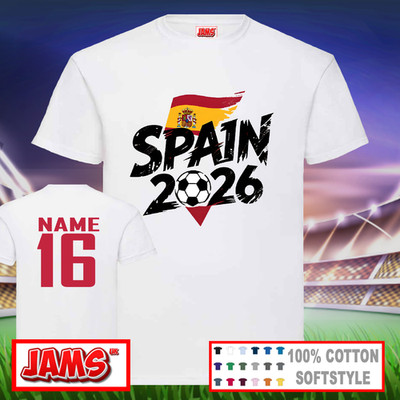 Spanien WM 2026 Flagge T-Shirt Alter 1-99