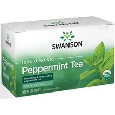 Swanson 100% Organic Peppermint Tea 20 Sachets