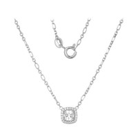 Cavill Silbercollier Damen WeißEr Topas 0,60Ct 925 Sterlingsilber Zirkon