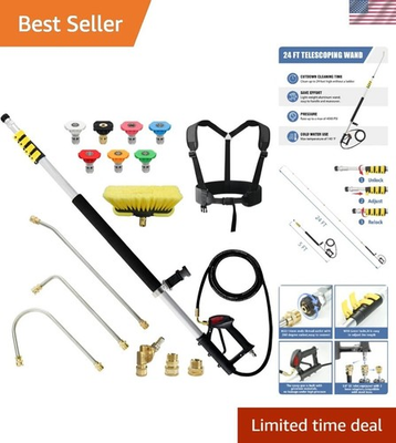 #ad 24 FT Automotive Quality Telescoping Wand: Effortless Gutter amp; Siding Cleaning $219.54