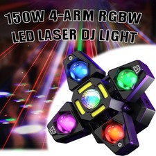 4 Arms Laser Magic Ball Light RGBW Moving Head Light Strobe DMX Remote Home Show