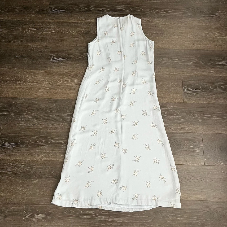 Maxi Vestido De Colección LRL Petites Ralph Lauren 100% Seda 8 Y2k Floral Coqueta de Casa Foto 2 de 4