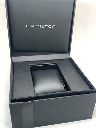Hamilton Watch Presentation Black Cardboard Box Display Empty
