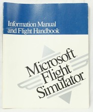 Vintage Microsoft Flight Simulator Information Manual Flight Handbook IBM 1989