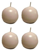 Biedermann  Sons Round-Shaped 2-3/8-Inch Diameter Ball Candles, Set of 4, White