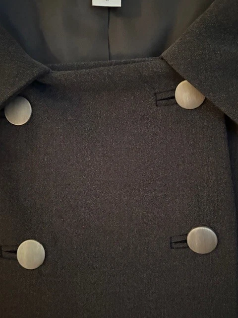 Chaqueta forrada con cuello manga 3/4 gris oscuro 10 Kate Hill capa like para mujer Foto 2 de 4