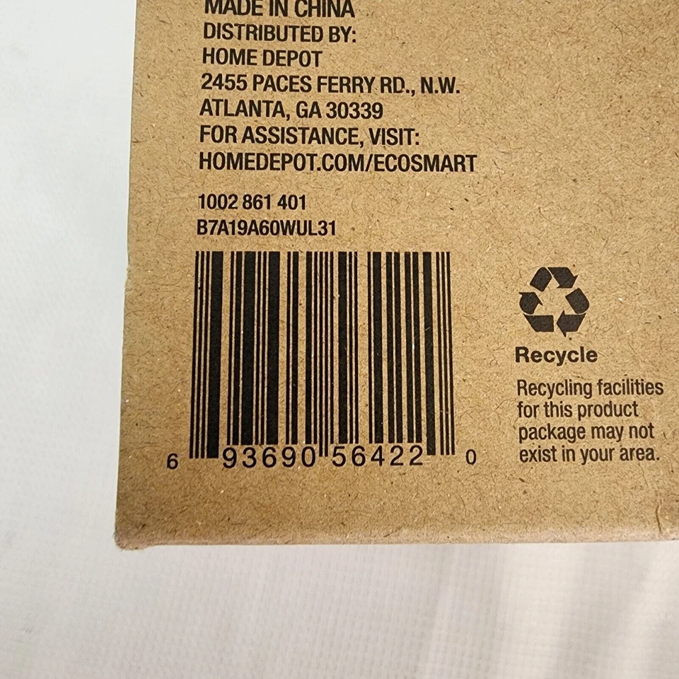 EcoSmart 60-Watt Equivalent A19 Non-Dimmable LED Light Bulb Daylight - Image 3 of 3