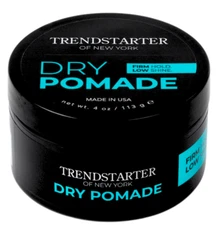 TRENDSTARTER - DRY POMADE - Firm Hold - Low Shine - Styling Product (4oz)