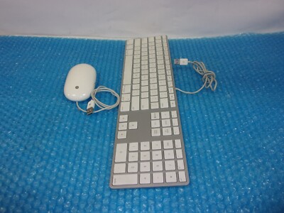 Apple White Aluminum USB Wired Keyboard A1243 and Apple wired