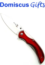 8 1/4" NEW! ELK RIDGE Gentleman's FOLDING Pakkawood Handle POCKET KNIFE Knives