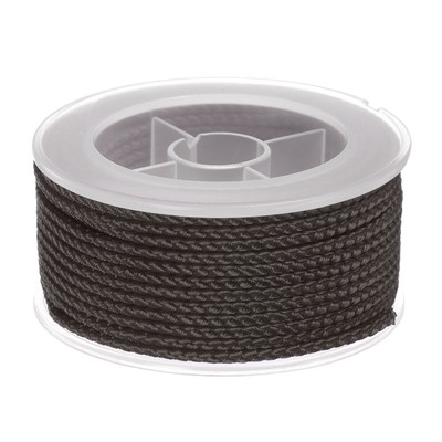 Nylonfaden Garn Auffädeln Kordel 2mm Geflochten Schnur 11M/36 Fuß, Kaffee