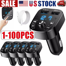 Bluetooth 5.0 Car Wireless FM Transmitter Adapter 2USB PD Charger Hands-Free Lot