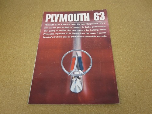 1963 Plymouth Fury Belvedere Savoy sales brochure 20 pg ORIGINAL literature