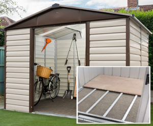 10x6 METAL GARDEN SHEDS FLOOR YARDMASTER SHED 10ft x 6ft 