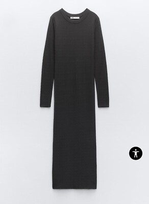 Clothes Hanger Lemon Marca De Ropa Zara Knit Dress Medium Italian Yarn