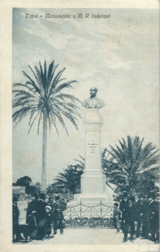 Trani - Monumento a M.R. Imbriani - Molto animata - Viaggiata primi '900  - Foto 1 di 2