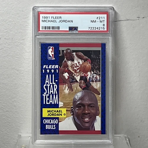 1991 FLEER MICHAEL JORDAN #211 PSA 8