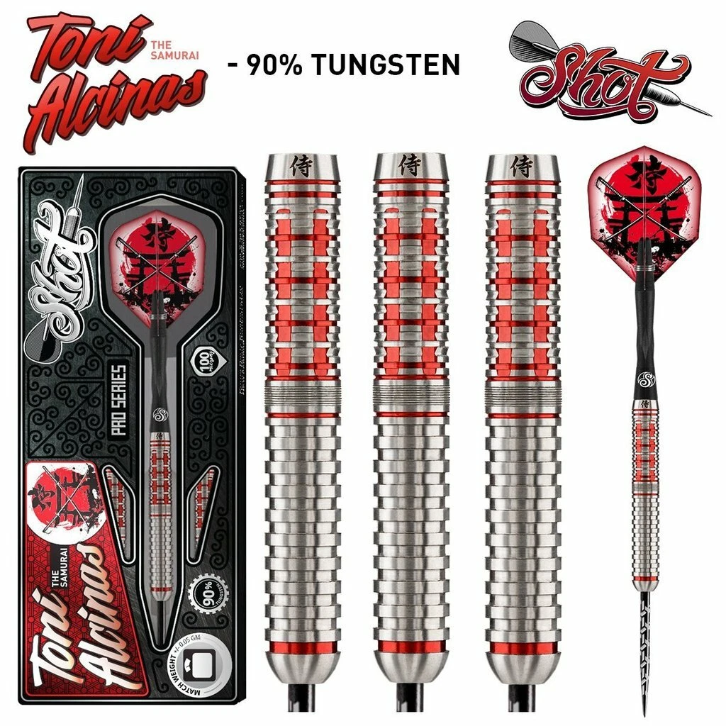 Shot Toni Alcinas Samurai 19 gram 90% Tungsten Steel Tip Darts | eBay