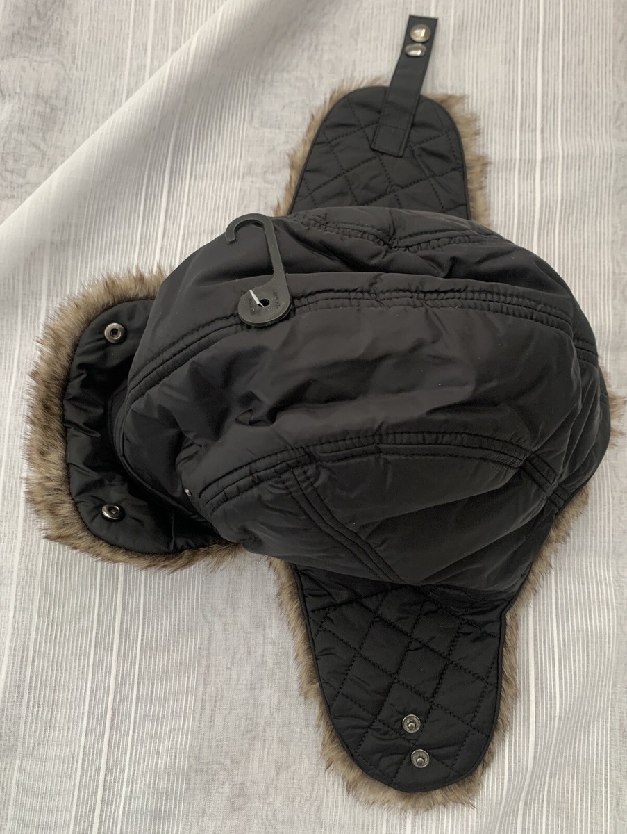NWT Banana Republic Nylon Faux Fur Wool Trapper Winter Hat  display picture 1
