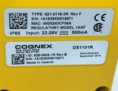 DS1101R 821-0116-3R Cognex Laser Profiler 3D Displacement Sensor