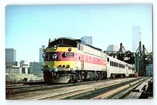 Mass Bay Transit Authority Railroad 1100 Engine Boston Vintage Postcard