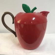 Vintage Kamenstein Thermos Red Apple Carafe Vacuum Hot Cold Pitcher 1993 Retro