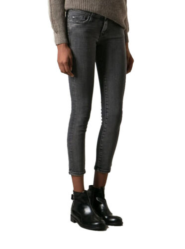 IRO Paris Womens Jeans Alyson Slim Fit Elastic Black Size 30W AE196  - 第 1/3 張圖片